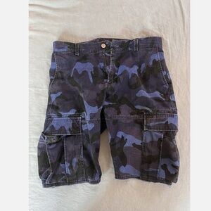 RRL Double RL Blue Camo Cargo Shorts – 32x33 Tag (Fits 33)